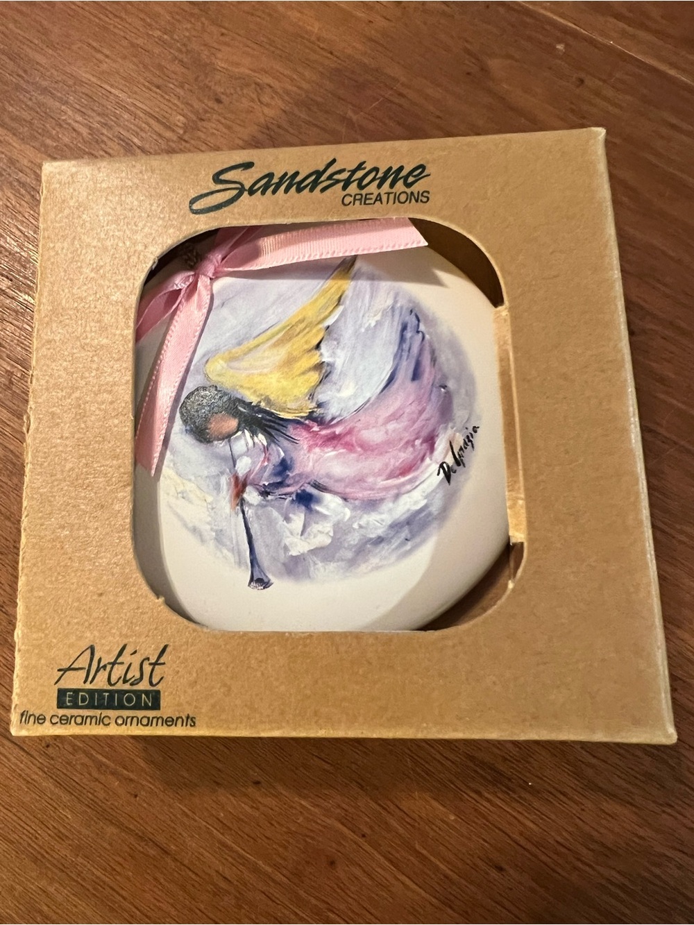 Sandstone Creations Angel Ceramic Ornament
